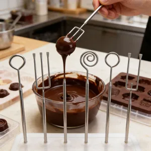 Edelstahl Schokolade Eintauchgabel Set Metall Obstgabeln Käsefondue Gabeln Küche Backen Gadgets