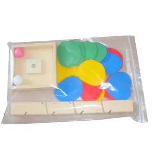 Montessori wooden leaf tower rolling ball game puzzle toy set for kids early education.