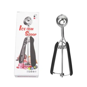 Edelstahl Eisportionierer Kuechenhelfer Loeffel Keks Teig Kugelformer 4cm Silber