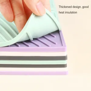 Tappetino scolapiatti in silicone, resistente al calore per cucina, tappetino flessibile.