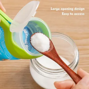 Große Öffnung Snack Verschlussclip Detail, feuchtigkeitsbeständiger Ausgießer für die Küche.
