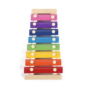 Wooden xylophone toy for kids, colorful musical instrument for early education and baby play.