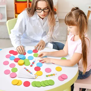 Montessori Color Pattern Matching Board Game Wooden Educational Toy For Toddlers Early Learning Cognitive Kids Toy Gift