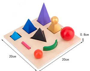 Montessori wooden geometric sorting puzzle board early education toy for toddlers and kids.