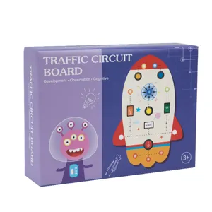 En bois circuit de circulation plateau jouet educatif Montessori pour enfants boite de jouet.