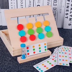 Wooden Montessori logical thinking four-color game toy for kids color matching early education