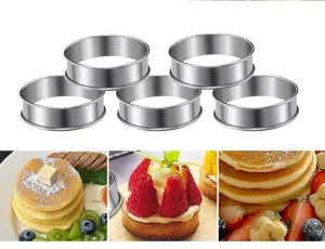 Juego de aros para tarta y moldes de mousse de acero inoxidable para repostería fina.