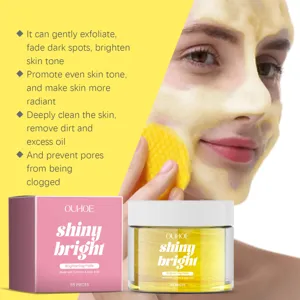 OUHOE turmeric kojic acid brightening pads for facial cleansing and dark spot fading details