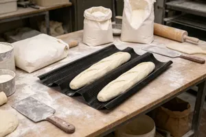 Αντικολλητική διάτρητη φόρμα ψησίματος μπακέτας γαλλικό ψωμί εργαλείο κουζίνας για το σπίτι.