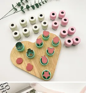Cute vegetable fruit cutter set stainless steel mold baby food shaping kitchen tool