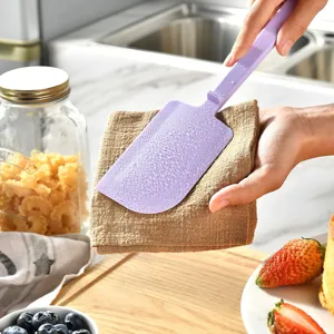 Purple silicone baking spatula food grade cake cream scraper kitchen cooking tool