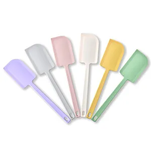 Food grade silicone spatula set of 6 colorful baking spatula for cake cream mixing tools