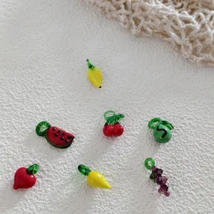 Handmade glass fruit beads charms DIY jewelry making accessories for earrings necklace