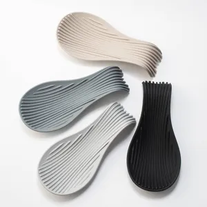 Repose cuillère en silicone support ustensile cuisine résistant à la chaleur lot de 4.