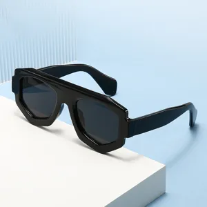 Trendy retro onregelmatige polygoon zonnebril voor mannen en vrouwen outdoor zonbescherming