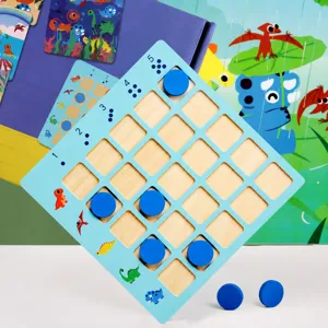 Wooden dinosaur math counting game toy for kids educational early learning cognitive skills.
