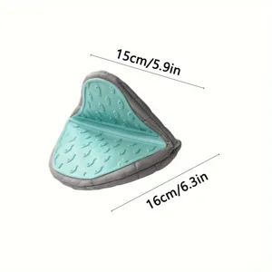 Silicone mini oven mitt heat resistant baking glove kitchen cooking tool grey teal 15x16cm