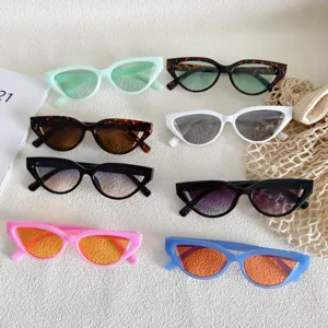 Gafas de Sol Ojo de Gato Retro para Mujer Hombre Moda Montura Pequeña Gafas de Sol UV400 Gafas de Tendencia