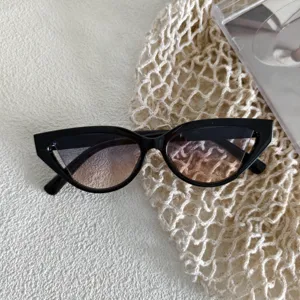 Gafas de sol de ojo de gato retro para mujer y hombre, montura pequeña y elegante.