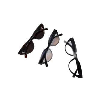 Gafas de sol de ojo de gato elegantes y monturas opticas retro para hombres y mujeres.