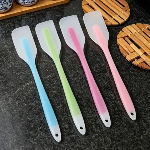 Silicone spatula set integrated cream scraper baking tools heat resistant kitchen gadget