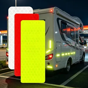 Strisce di sicurezza riflettenti per auto, adesivi di avvertimento notturno ad alta visibilità.