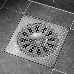 Disposable floor drain hair catcher mesh sticker for bathroom shower sink strainer filter