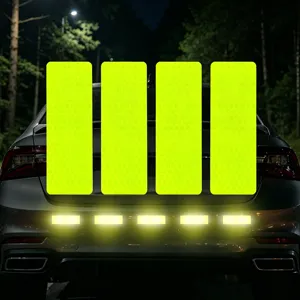 Adesivi di sicurezza riflettenti ad alta visibilita per auto e moto, avviso notturno.