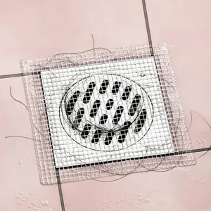 Disposable Floor Drain Hair Catcher Mesh Sticker Shower Drain Filter Anti-Clogging Filter Sticker For Bathroom Kitchen Sink