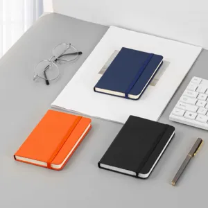 Carnet de notes rigide A6 journal agenda uni avec bande elastique pour bureau ecole papeterie