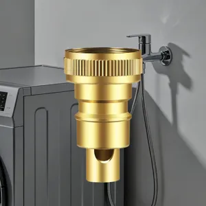 Raccord adaptateur d'arrêt d'eau automatique pour robinet de machine à laver en laiton détail