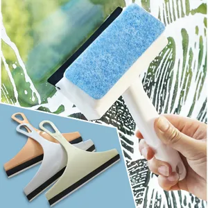Multifunctional Glass Window Squeegee Household Cleaning Brush Sponge Scraper For Bathroom Mirror Tile Window Cleaning Tool
