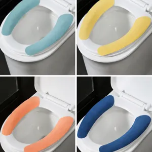 Haushalt Vier Jahreszeiten Waschbar Samt Toilettensitzkissen Klebbar Toilettenmatte Badezimmer Weiche Abdeckung