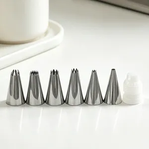 Edelstahl Spritztüllen Set Kuchen Dekorieren Konditorei Düsen Backwerkzeuge Mit Adapter Für DIY Cupcake Kekse Backen