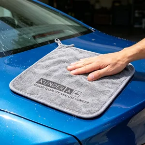 Thickened microfiber car cleaning towel, super absorbent detailing cloth for auto glass wash.