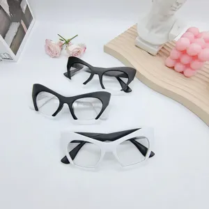 Trendy cat-eye blue light blocking glasses stylish half-frame women optical frame fashion eyewear
