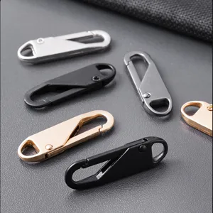 Detachable metal zipper pullers replacement slider for luggage bags clothing repair accessories