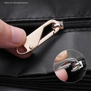 Metal zipper pull head zinc alloy replacement for bags and garments durable hardware parts