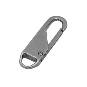 High quality detachable metal zipper pull slider replacement for bags, jackets and apparel repair.