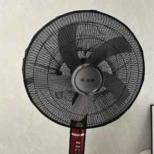 Schwarzer Netz-Ventilatorschutz für Kinder, staubdichter Sicherheitsnetzbezug für Ventilatoren.