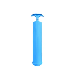 Pompa ad aria manuale per sacchetti di compressione sottovuoto, pompa blu in plastica.
