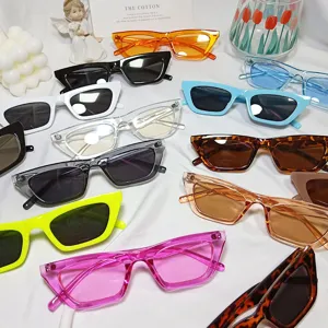Fashion trendy cat eye sunglasses for women stylish colorful vintage sun glasses summer outdoor wear