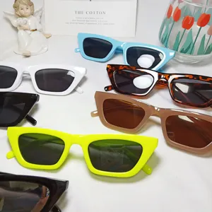 Trendy retro cat eye sunglasses for women stylish fashion colorful sun glasses new style
