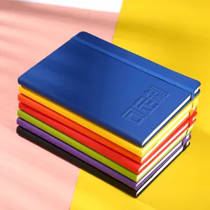 A5 A6 Business Notebook Journal Faux Leather Hardcover Elastic Band Closure Daily Planner Office School Writing Diary