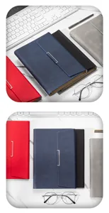A5 Business Ringbuch Notizbuch Set mit Magnetverschluss, elegantes PU Leder Planer Tagebuch Büro.