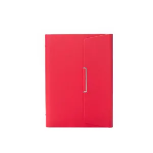 A5 professionelles Ringbuch Notizbuch rote Abdeckung mit Metallschließe Bürobedarf