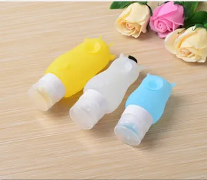 Set di flaconi da viaggio in silicone, contenitori per lozione di cartoni animati.