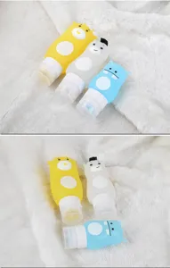 Simatico set di flaconi da viaggio in silicone con cartoni animati per lozione portatile.