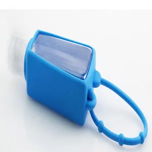 Tragbare 30ml Silikon Handdesinfektionsmittel Flasche mit Gurt, nachfuellbarer Reisebehaelter.