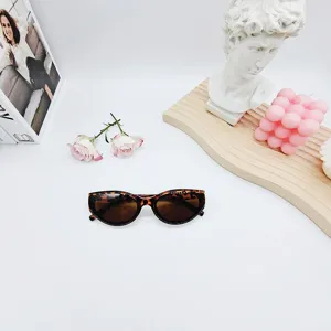 Lunettes de soleil cat eye tendance pour femmes et hommes, monture style écaille chic.
